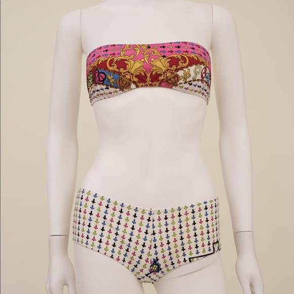 Versace Cross Print Swimsuit - Picture 2 of 7